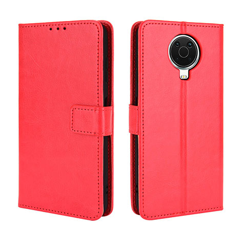 Custodia Portafoglio In Pelle Cover con Supporto BY5 per Nokia 6.3 Rosso