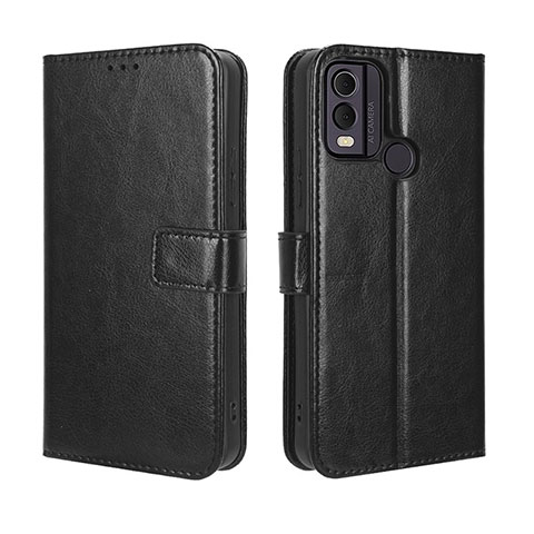 Custodia Portafoglio In Pelle Cover con Supporto BY5 per Nokia C22 Nero