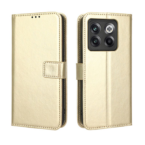 Custodia Portafoglio In Pelle Cover con Supporto BY5 per OnePlus 10T 5G Oro