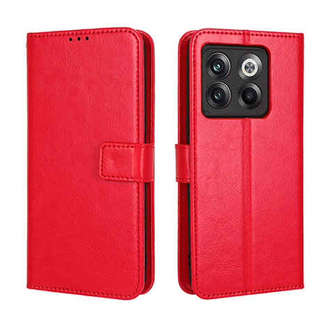 Custodia Portafoglio In Pelle Cover con Supporto BY5 per OnePlus 10T 5G Rosso