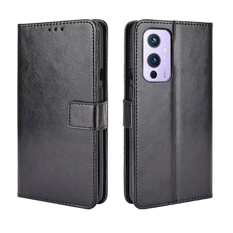 Custodia Portafoglio In Pelle Cover con Supporto BY5 per OnePlus 9 5G Nero