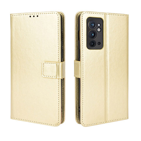 Custodia Portafoglio In Pelle Cover con Supporto BY5 per OnePlus 9RT 5G Oro