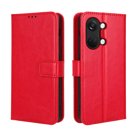 Custodia Portafoglio In Pelle Cover con Supporto BY5 per OnePlus Ace 2V 5G Rosso