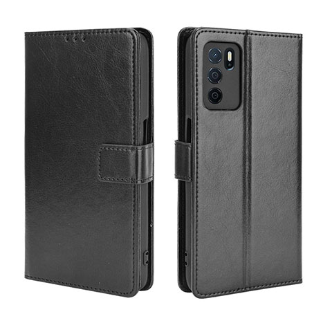 Custodia Portafoglio In Pelle Cover con Supporto BY5 per Oppo A16s Nero