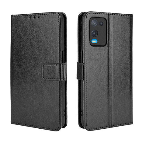 Custodia Portafoglio In Pelle Cover con Supporto BY5 per Oppo A54 4G Nero