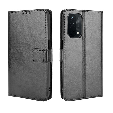 Custodia Portafoglio In Pelle Cover con Supporto BY5 per Oppo A54 5G Nero