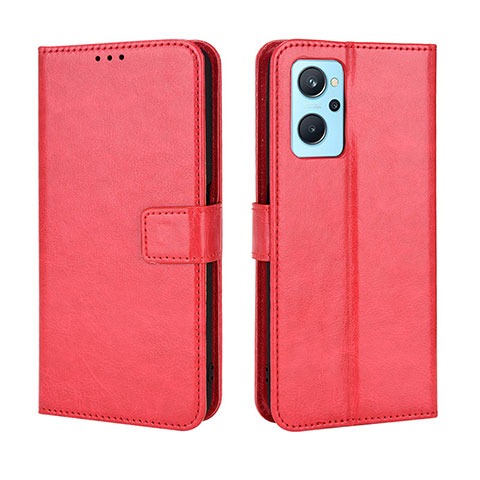 Custodia Portafoglio In Pelle Cover con Supporto BY5 per Oppo A96 4G Rosso