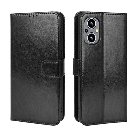 Custodia Portafoglio In Pelle Cover con Supporto BY5 per Oppo F21s Pro 5G Nero