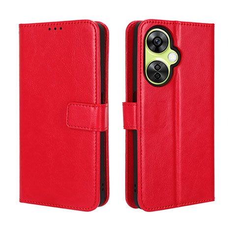 Custodia Portafoglio In Pelle Cover con Supporto BY5 per Oppo K11x 5G Rosso