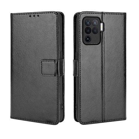 Custodia Portafoglio In Pelle Cover con Supporto BY5 per Oppo Reno5 Lite Nero