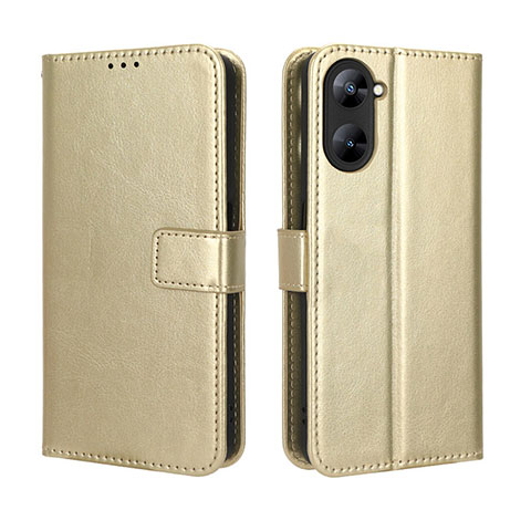 Custodia Portafoglio In Pelle Cover con Supporto BY5 per Realme 10S 5G Oro