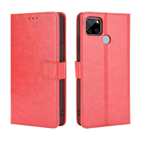 Custodia Portafoglio In Pelle Cover con Supporto BY5 per Realme 7i RMX2193 Rosso