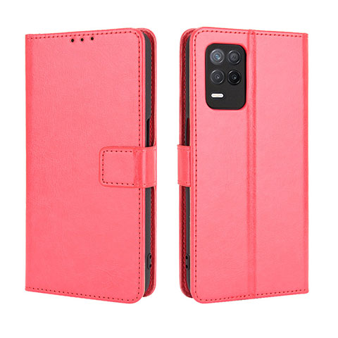 Custodia Portafoglio In Pelle Cover con Supporto BY5 per Realme 8s 5G Rosso