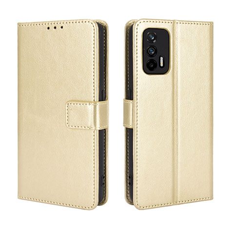 Custodia Portafoglio In Pelle Cover con Supporto BY5 per Realme GT 5G Oro