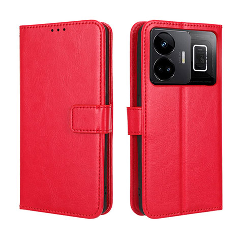 Custodia Portafoglio In Pelle Cover con Supporto BY5 per Realme GT Neo5 5G Rosso