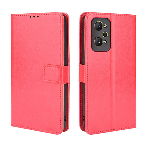 Custodia Portafoglio In Pelle Cover con Supporto BY5 per Realme Q5 Pro 5G Rosso