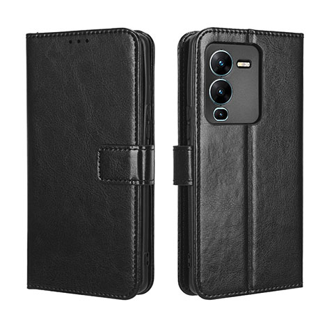 Custodia Portafoglio In Pelle Cover con Supporto BY5 per Vivo V25 Pro 5G Nero