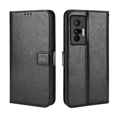 Custodia Portafoglio In Pelle Cover con Supporto BY5 per Vivo X70t Nero