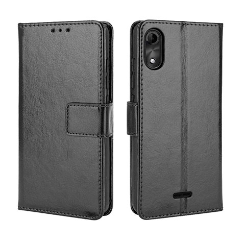 Custodia Portafoglio In Pelle Cover con Supporto BY5 per Wiko Y51 Nero