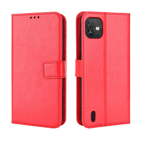 Custodia Portafoglio In Pelle Cover con Supporto BY5 per Wiko Y82 Rosso