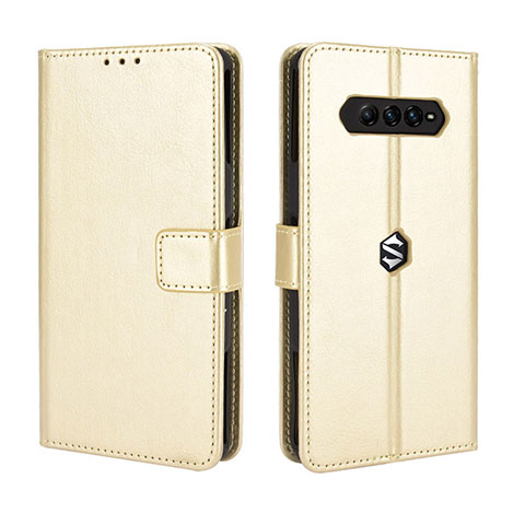 Custodia Portafoglio In Pelle Cover con Supporto BY5 per Xiaomi Black Shark 4 5G Oro