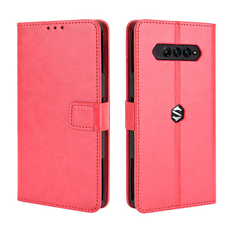 Custodia Portafoglio In Pelle Cover con Supporto BY5 per Xiaomi Black Shark 4 5G Rosso