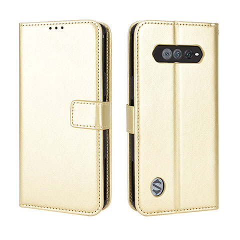 Custodia Portafoglio In Pelle Cover con Supporto BY5 per Xiaomi Black Shark 4S Pro 5G Oro