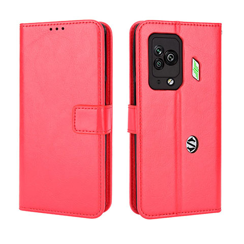 Custodia Portafoglio In Pelle Cover con Supporto BY5 per Xiaomi Black Shark 5 Pro 5G Rosso