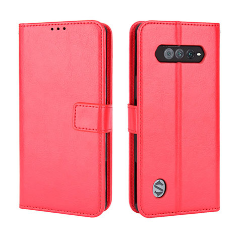 Custodia Portafoglio In Pelle Cover con Supporto BY5 per Xiaomi Black Shark 5 RS 5G Rosso