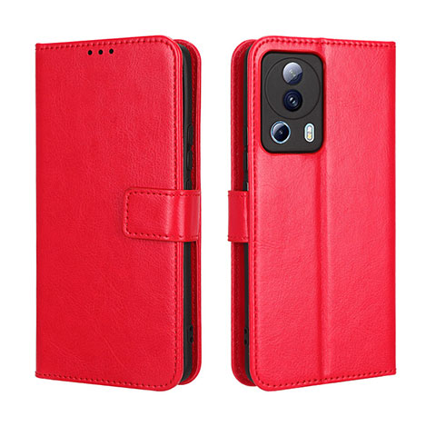 Custodia Portafoglio In Pelle Cover con Supporto BY5 per Xiaomi Civi 2 5G Rosso