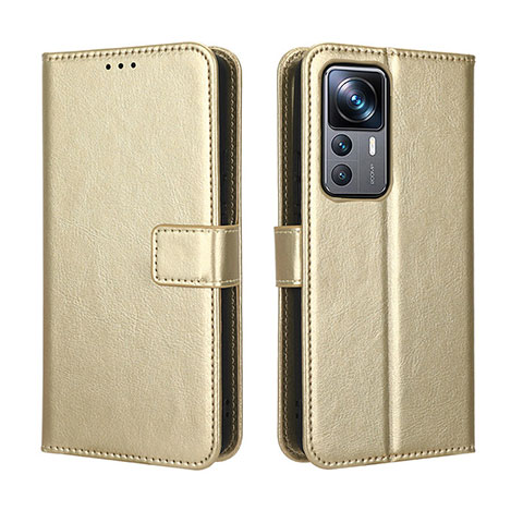 Custodia Portafoglio In Pelle Cover con Supporto BY5 per Xiaomi Mi 12T 5G Oro