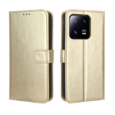 Custodia Portafoglio In Pelle Cover con Supporto BY5 per Xiaomi Mi 13 Pro 5G Oro