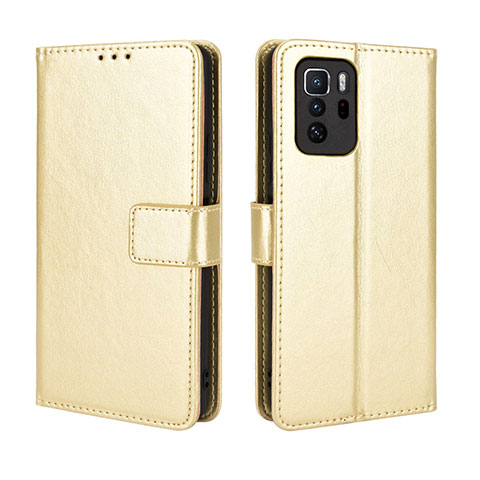 Custodia Portafoglio In Pelle Cover con Supporto BY5 per Xiaomi Poco X3 GT 5G Oro