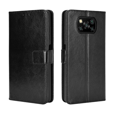 Custodia Portafoglio In Pelle Cover con Supporto BY5 per Xiaomi Poco X3 Pro Nero