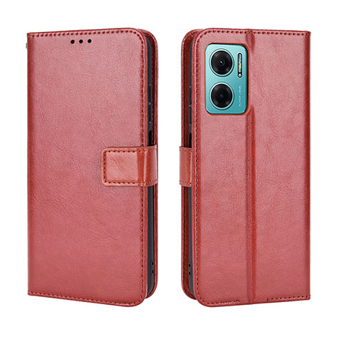 Custodia Portafoglio In Pelle Cover con Supporto BY5 per Xiaomi Redmi 10 Prime Plus 5G Marrone