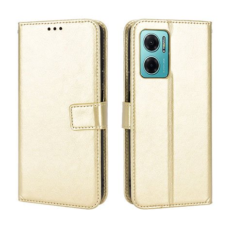 Custodia Portafoglio In Pelle Cover con Supporto BY5 per Xiaomi Redmi 10 Prime Plus 5G Oro