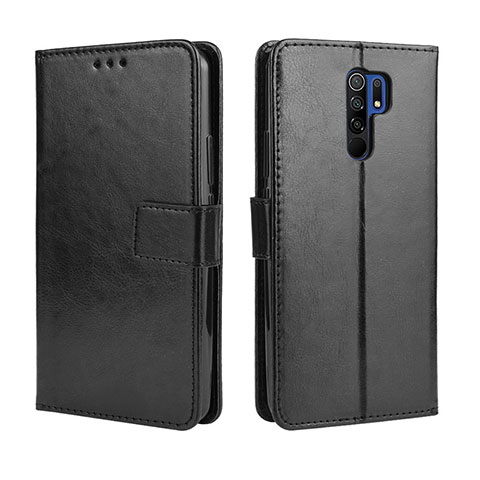 Custodia Portafoglio In Pelle Cover con Supporto BY5 per Xiaomi Redmi 9 Nero