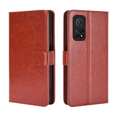 Custodia Portafoglio In Pelle Cover con Supporto BY5 per Xiaomi Redmi K30S 5G Marrone