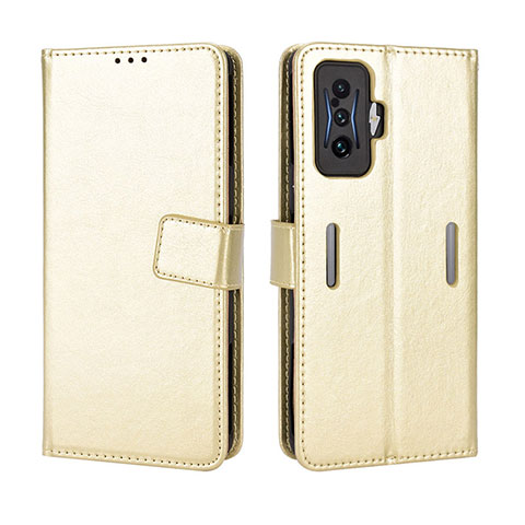 Custodia Portafoglio In Pelle Cover con Supporto BY5 per Xiaomi Redmi K50 Gaming 5G Oro