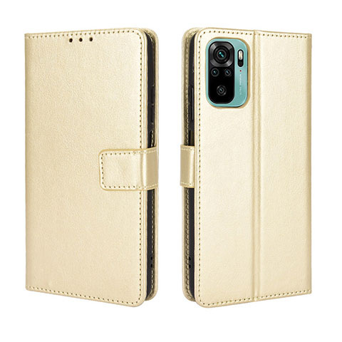 Custodia Portafoglio In Pelle Cover con Supporto BY5 per Xiaomi Redmi Note 11 SE India 4G Oro