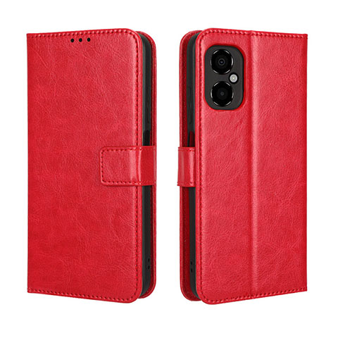 Custodia Portafoglio In Pelle Cover con Supporto BY5 per Xiaomi Redmi Note 11R 5G Rosso