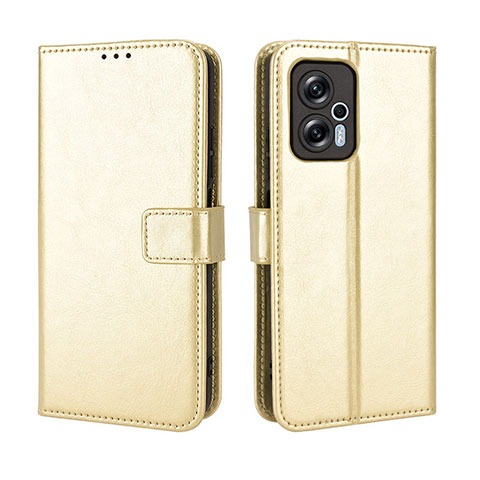 Custodia Portafoglio In Pelle Cover con Supporto BY5 per Xiaomi Redmi Note 11T Pro 5G Oro