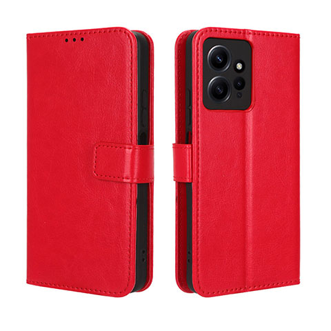 Custodia Portafoglio In Pelle Cover con Supporto BY5 per Xiaomi Redmi Note 12 4G Rosso