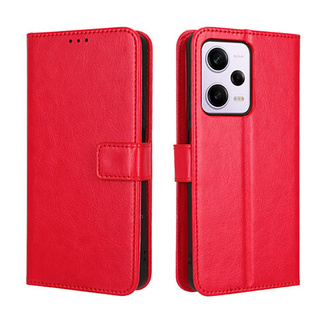 Custodia Portafoglio In Pelle Cover con Supporto BY5 per Xiaomi Redmi Note 12 Explorer Rosso