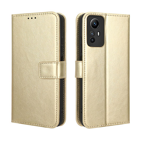 Custodia Portafoglio In Pelle Cover con Supporto BY5 per Xiaomi Redmi Note 12S Oro