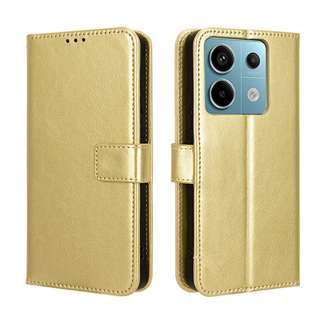 Custodia Portafoglio In Pelle Cover con Supporto BY5 per Xiaomi Redmi Note 13 Pro 5G Oro