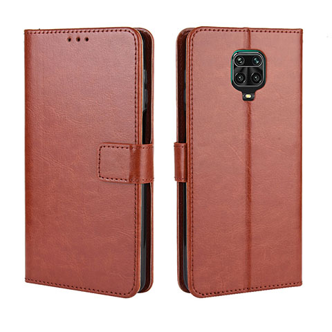 Custodia Portafoglio In Pelle Cover con Supporto BY5 per Xiaomi Redmi Note 9 Pro Max Marrone