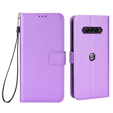 Custodia Portafoglio In Pelle Cover con Supporto BY6 per Xiaomi Black Shark 4 Pro 5G Viola