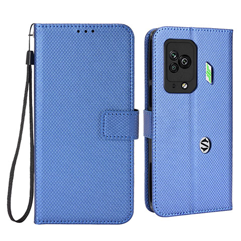 Custodia Portafoglio In Pelle Cover con Supporto BY6 per Xiaomi Black Shark 5 Pro 5G Blu