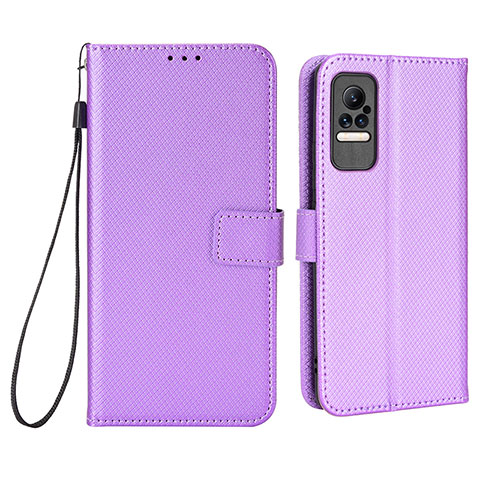 Custodia Portafoglio In Pelle Cover con Supporto BY6 per Xiaomi Civi 1S 5G Viola